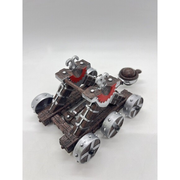 2003 PAPO Medieval Red Knights BATTERING RAM 4.5" Siege Weapon Toy Figure - Picture 3 of 9